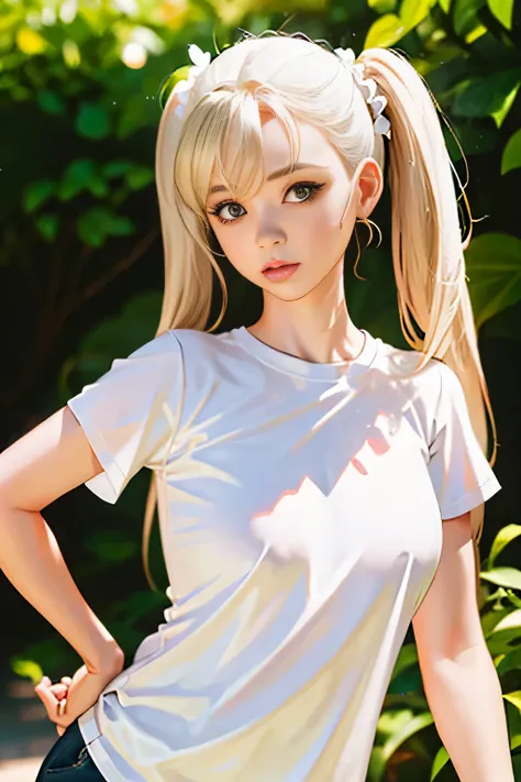 Optimal,masterpiece,High resolution,highest quality,Hyper HD,Super Detail,Awards,16K,solo,(Upper body),Anatomically correct,Beautiful Cyberpunk Girl,Cowboy Shot、Cute face,,Blonde、Long Hair、Twin tails、Braid, Hairline,((Scarlet Eyes)),Long eyelashes,The corn...