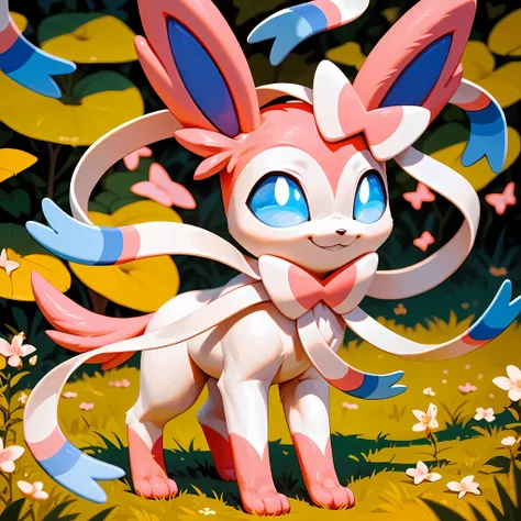 score_9, score_8_up, score_7_up, sylveon pokemon, cute, smile