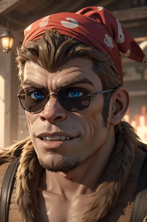 (detailed face and eyes:1.3),
funkong,1boy,monkey,furry,no humans,sunglasses,bandana,grin,
Ultra-detail,(highres:1.1),best quality,(masterpiece:1.3),cinematic lighting,