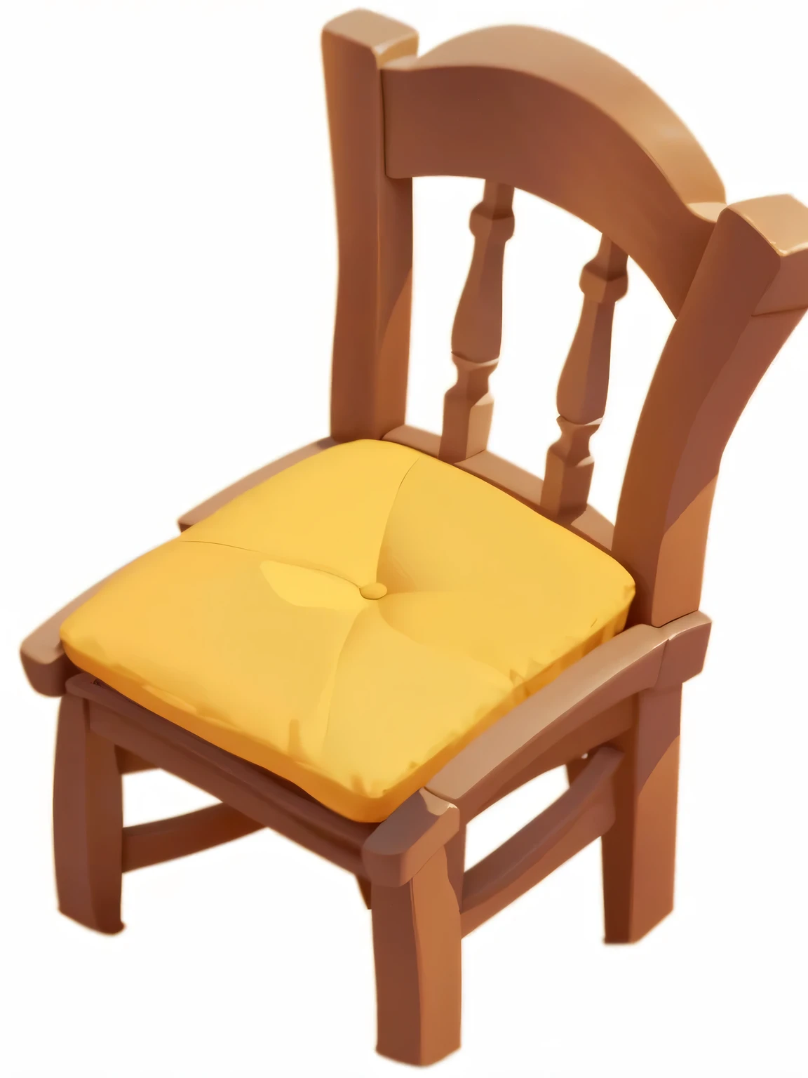 A chair，cushions，European and American cartoon style，Top Light，Pixar style