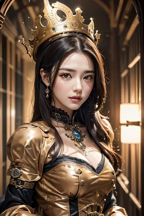 (((steampunk king:1.3))),(((A woman standing in the hall of an old Western castle:1.3))),open the chest,
Detailed clothing features,Detailed hair features,Detailed facial features,Looking at the camera,(Dynamic angles),(Dynamic Angle),(Dynamic and sexy pos...