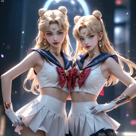 masterpiece, full: 1.3, Standing, 8K, 3d, Practical, Ultra-micro shooting, Top quality, Extremely detailed CG Unity 8K wallpaper, From below, Intricate details, (1 female), 18 years old, (Sailor Moon supersailormoon mer1, crown, Sailor Soldier Sailor Suit:...