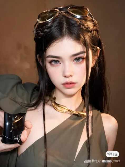 there is a woman with a very long braided hair and a pair of sunglasses, ig model | artgerm, sakimichan frank franzzeta, ruan jia and artgerm, trending artgerm, belle delphine, looks a blend of grimes, looks like a mix of grimes, pigtails hairstyle, she lo...