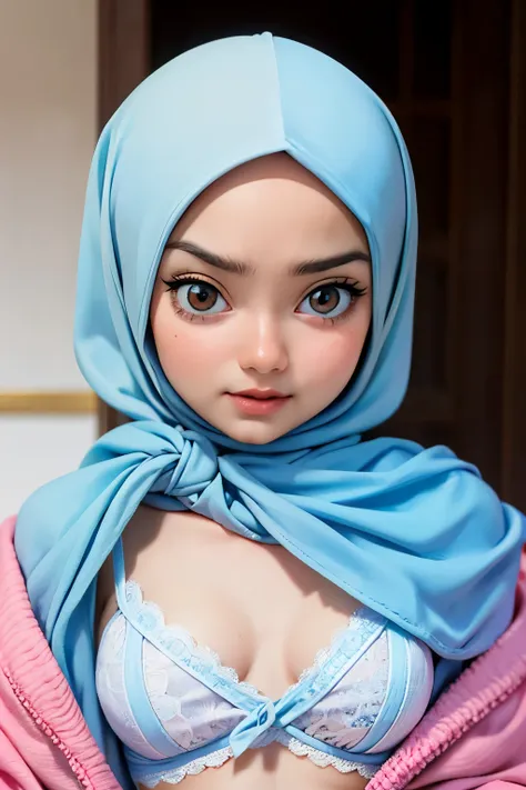 Chubby, ((Flat Chest)), Naked, Angry pose, Angry face, (((HIJAB MALAY GIRL))), masutepiece, High quality, UHD 45K, Realistic face, Realistic skin feeling , A Malaysia Lady, 51 years old, , Very cute and baby-like face, (((FLAT CHEST))), (MATRIX WORLD), ((l...