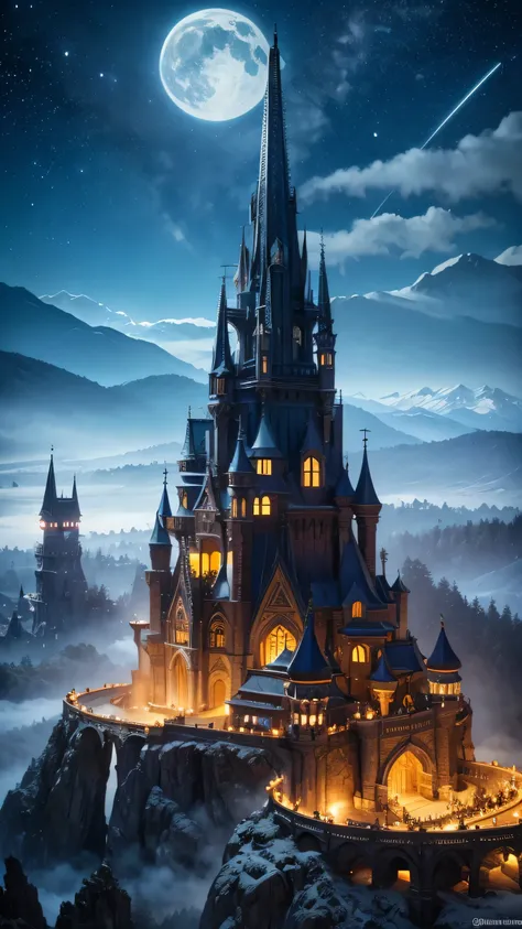 Highest quality,Fantasy,Night view