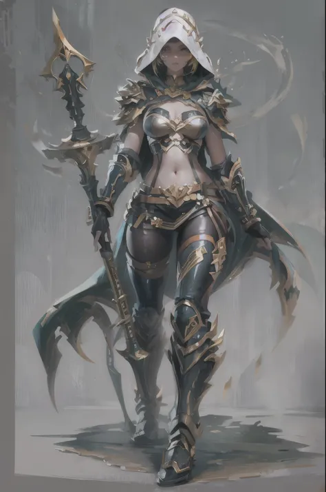 assasin, latex, masterpieces, 16k, HD, perfect angle, perfect, body shape, figure look like, creative, super detailed, weaponize, showing off, league of leagend art style, mythic, legend, full effect
