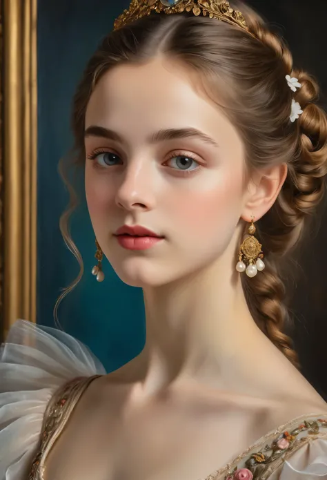 (highres,masterpiece:1.2),(realistic:1.37)"(best quality, highres, ultra-detailed, realistic),beautiful 19th-century portrait of a 16-year-old French ballet dancer, elaborate ballet costume, detailed facial features, long graceful neck, flowing locks of ha...