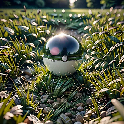 (illustration, best quality, masterpiece, official art:1.1), Love Ball, grass floor