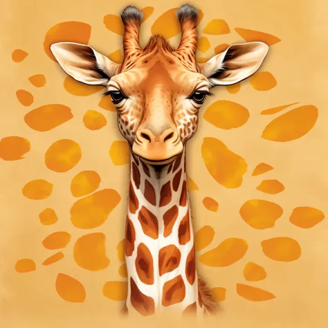 there is a girafa that is standing in front of a wall, girafa head and girafa body, girafa, long necks, bela pintura de um alto, long neck, sofie the girafa, fantastic art, girafas, incredible depth, girafa army, no long neck, “portrait of a cartoon animal...