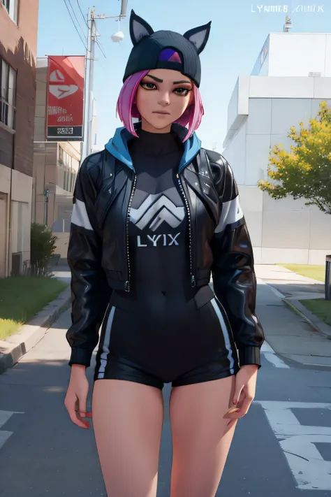 Lynx con ropa techwear 