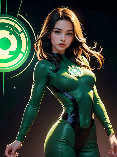 a beautiful woman in style,y yellow lantern (in english: green lantern) is a dc comics superhero. created by martin nodell and b...