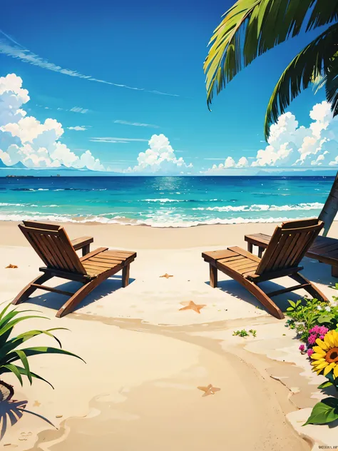 beach party flyer, no people