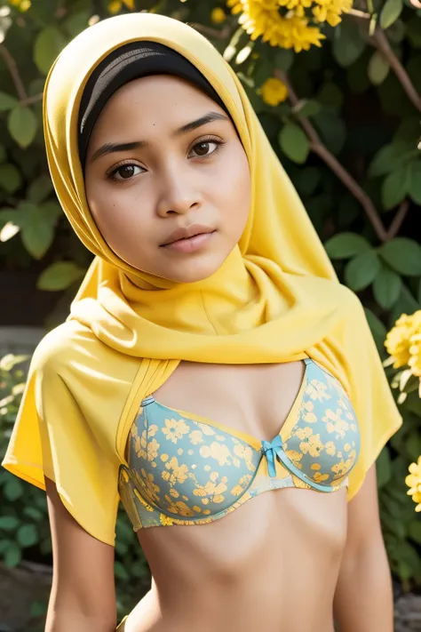 Naked, (((HIJAB MALAY GIRL))), masutepiece, High quality, UHD 32K, Realistic face, Realistic skin feeling , A Japanese Lady, 8 years old, , Very cute and baby-like face, (((FLAT CHEST))), (MATRIX WORLD), ((look In front  at the camera and SADNESS)), ((()))...