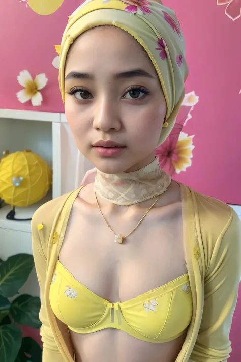 Mini skirt Naked, (((HIJAB MALAY GIRL))), masutepiece, High quality, UHD 32K, Realistic face, Realistic skin feeling , A Japanese Lady, 8 years old, , Very cute and baby-like face, (((FLAT CHEST))), (MATRIX WORLD), ((look In front  at the camera and SADNES...