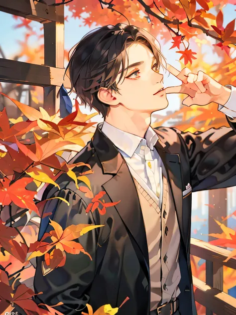 (((masterpiece))),highest quality, autumn, 1 person