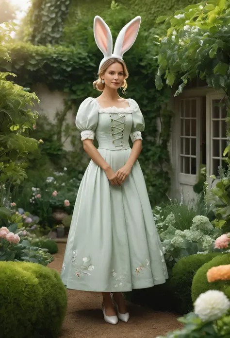 
In a charming garden setting, a 25-year-old woman exudes charisma as she poses in a rabbit-themed ensemble. The soft theme permeates the scene, casting a gentle ambiance over the tranquil surroundings. Shot in stunning 4K resolution, every detail is metic...