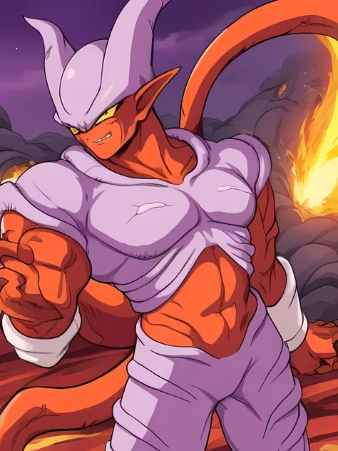 (best quality,4k,highres,masterpiece:1.2),janemba in the hell,shirtless,shirtless,shirtless,shirtless,red_nipple,damaged_purple_armor,well_drawed_face,ultra-detailed