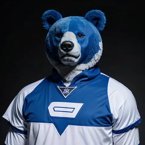 make me a logo for jersey that has a blue wild bear and theres a context there STEM B