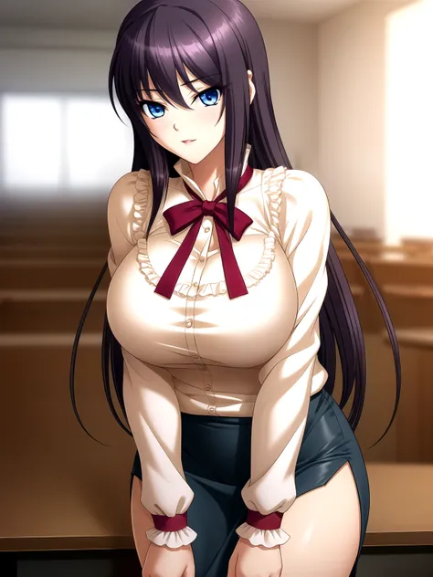 long_hair, breast, blue_eye, purple_hair,
best quality, ultra-high resolution, (masterpiece:1.2), best quality, game cg, high_de...