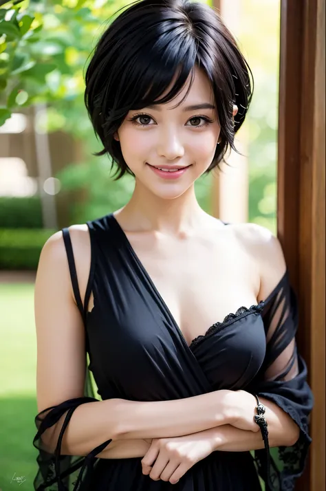 Pixie cut Smile Beauty Black hair