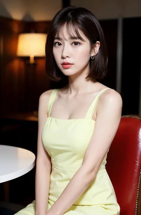 ((8k:1.27)、Top quality、masterpiece、Ultra-high resolution:1.2)Beautiful Japanese women photos(Pleasant:1.1) grace、There is a good、Gradient lighting、1 Girl、Delicate skin、look here、Brown Eyed、(Short hair with bangs:1.2)、(Large breasts:1.0)、(Medium areola:0.8)...