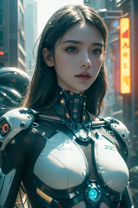 top quality, masterpiece, ultra-high resolution, ((photorealistic: 1.4), raw photo, cyberpunk girl, shiny skin, mechanical girl,...