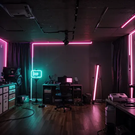 Prompt for Youtube Studio Backgrounds 👇🏻


Create an image of a Youtuber’s Studio room with a subtle neon glow. Make a statement with bold (LADDI) lettering, make sure the text is not misspelled.