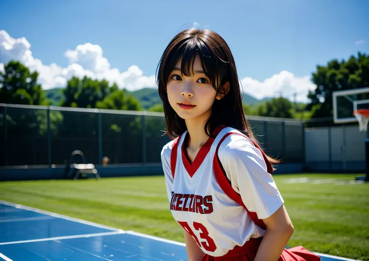 Imitating Haruko Akagi on the basketball court