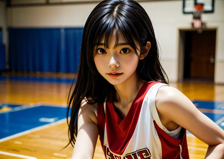 Imitating Haruko Akagi on the basketball court
