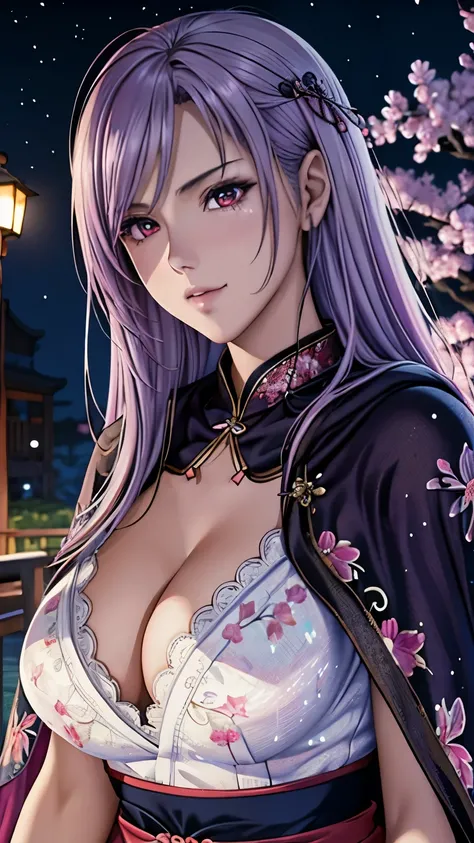 red eyes, (highest quality, masterpiece painting:1.3), immature woman, 16 years old, (half body shot), masterpiece, ultra high resolution, (Photoreal:1.0), ((light purple hair)),straight hair, beautiful shining hair, white and shining skin, ((Ultra realist...