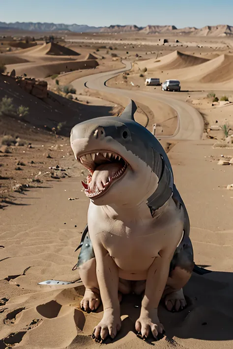 Shark in the desert