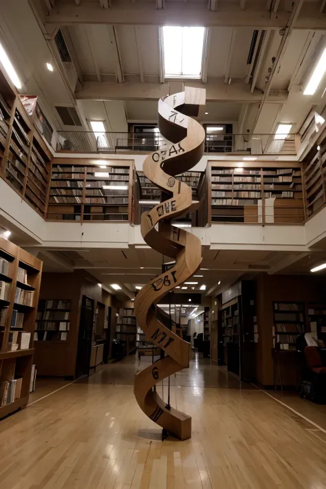 crear imagen con movimiento de una biblioteca con letras saliendo de un libro