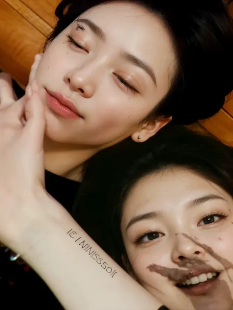 hay un hombre y una mujer tirados en el suelo con las manos juntas, Jiminhis right eyelid is swollen, 📷 ausencia y rumpleteazer, Jiminlos labios carnosos, jinyoung shin, ((sobresaturado)), Jennie rosa negra, ✏️🎨, ellos son hermanos, ❤🔥🍄🌪, 😭🤮 💔