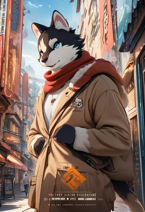 top quality, best quality, movie poster, rzminjourney, vector-art, High-quality illustrations, masterpiece(kemono, furry anthro)logo mark, round,