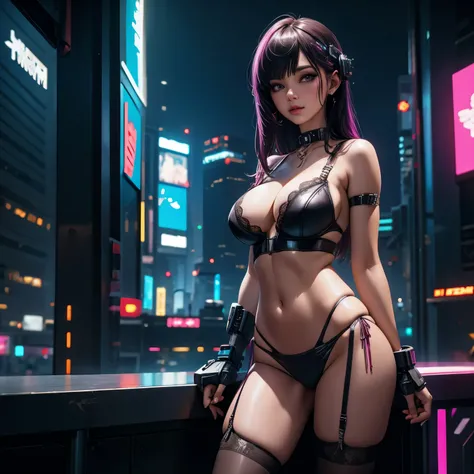 Cyberpunk lingerie girl