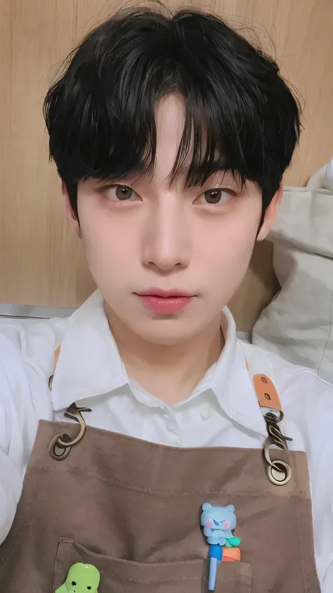 Jungkook,cute Korean,lively expression,adorable smile,dark wavy hair,expressive eyes,charming personality,charismatic aura,natural beauty,youthful appearance,trendy fashion style,dynamic pose,energetic movement,vibrant background,vivid colors (studio light...