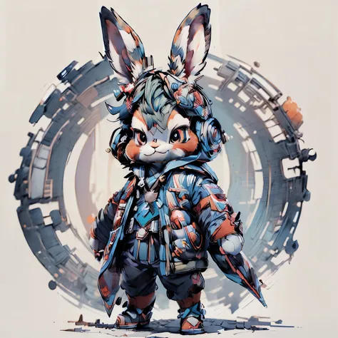 ((((masterpiece, best quality, ultra detail, very_high_resolution, large_filesize, full color)))), rabbit, wearing armor,戦闘rabbi...