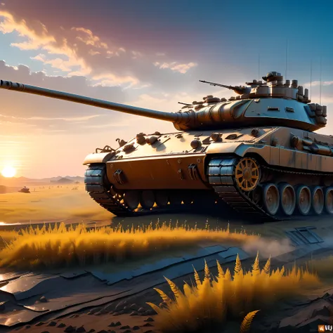 panzer, Rishas Panzer, battle field, frontline, science fiction, 32k, ((masterpiece, best quality, ultra-detailed, an extremely delicate and beautiful)), ((extremely detailed CG unity 8k wallpaper)), ((award winning, ccurate, UHD, textured skin, chromatic ...