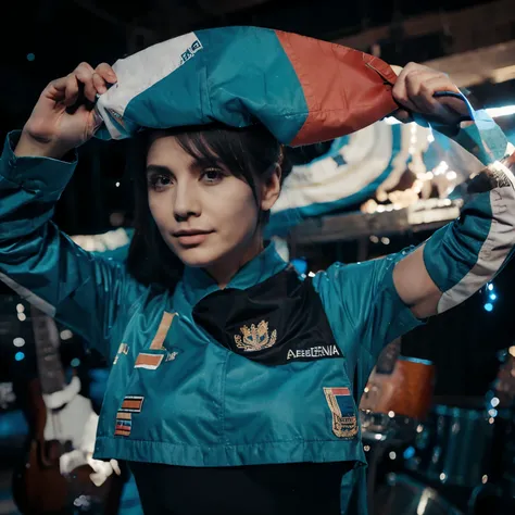 Bandera argentina futurista