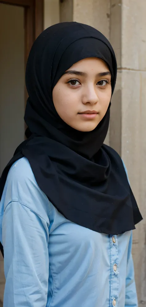 A beautiful hijab teenage girl