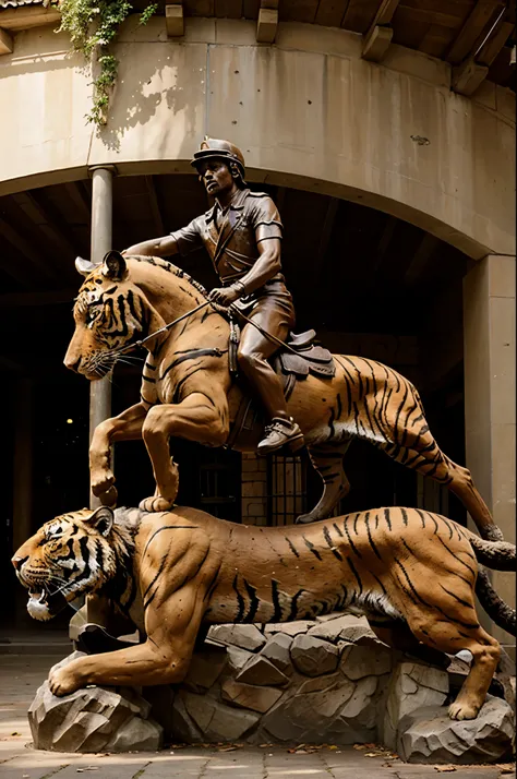 a Statue of me riding on a Tiger