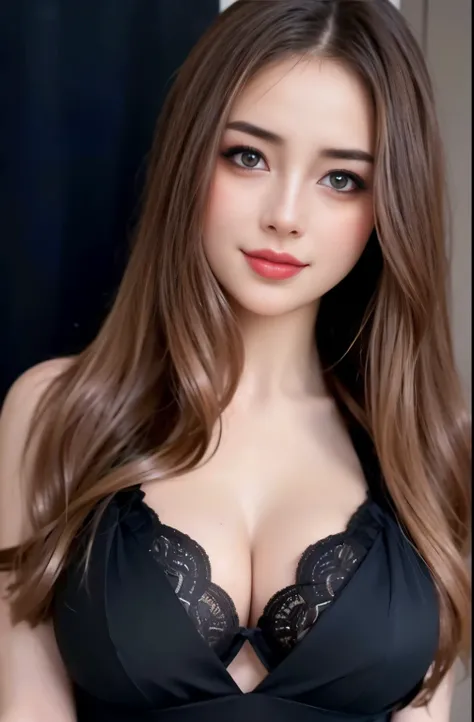 Best Quality, Ultra High Definition, (Photorealistic:1.4),Sunset Light, Korean Women, Detailed Photo, Smiling, Sexy, Facing Camera, Close-up (Masterpiece: 1.3), (8K, Photorealistic, Best Quality: 1.4), (1girl), Beautiful Face, (Realistic Face),Beautiful Ha...