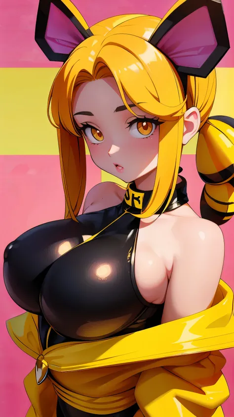 ,sunnyrayyxo 1990s age anime style, bee, 1animal-girl, bee-girl, detailed anime , nsfw