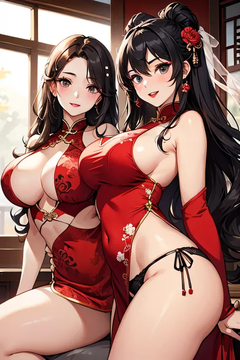 (highest quality:1.4)、High resolution、Detailed Background、(Beautiful face in every detail:1.4)、Anatomically correct、(Draw the usual number of fingers:1.2)、(Detailed facial expressions)、Realistic、beautiful, Smooth skin、Teenage Beauty、(Huge breasts:1.3)、Perf...