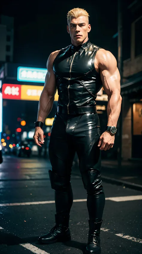 Played by Jean-Claude Van Damme『Street Fighter』The ultra-high definition image of Lt. Colonel Guile is stunning.。Guile, dressed in his iconic black battle suit,、Full-body HD images show every muscle and detail of your enemy in intense combat。The background...