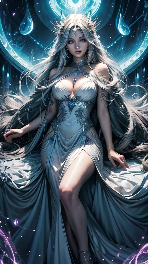 Hypnosia is a hypnotic enchantress, with eyes as deep and tranquil as a tranquilizer-induced slumber. Her hair flows like liquid silver, and her voice is a soothing melody that lulls you into a state of blissful oblivion. She wears a gown of shimmering moo...