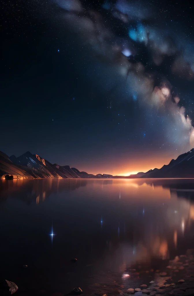 (best quality,4k,8k,highres,masterpiece:1.2),ultra-detailed,(realistic,photorealistic,photo-realistic:1.37),star-studded night sky,new moon shining brightly,nighttime scenery,resplendent stars,dark sky,peaceful night,serene atmosphere,majestic celestial sc...