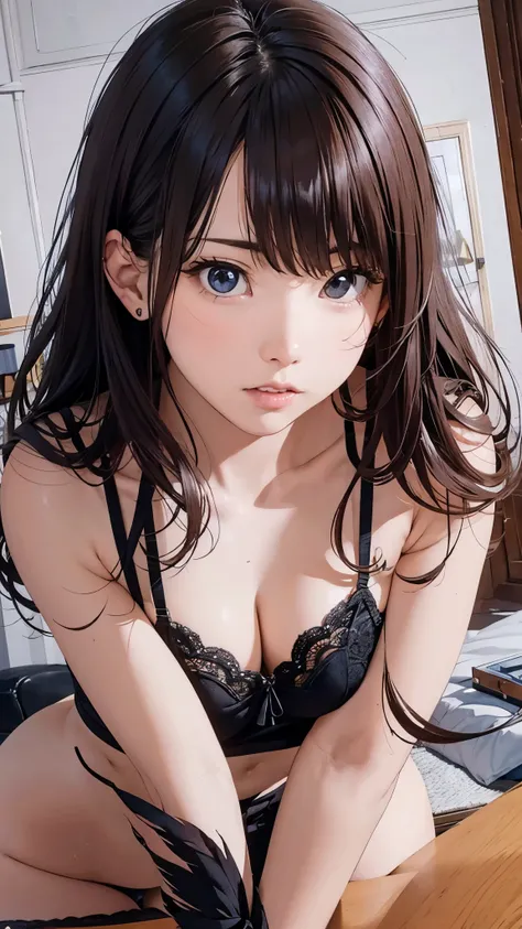 (One girl:1.3), Cinematic Light,  (masterpiece, highest quality, highest quality, Official Art, beautifully、aesthetic:1.3), Very detailed,Most detailed,(Very detailed),((Very delicate and beautiful)), ((Crouch down)), (Dark Night), ((Old apartment in the r...