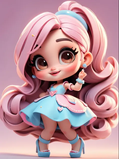 Baby girl cute chibi style, Estilo de Moda 2023, Tema estilosa, Linda, expressiva, Feliz, Sorriso lindo, bonito cabelos lisos, modelo profissional, Poses fofas, standingn, corpo inteiro, mostrando pernas, Feliz, sorridente, Alegre, amiable, majo, delicado,...