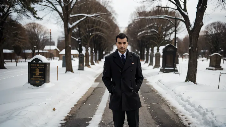 With the Swiss watch marking the relentless time, António feels the weight of the past on his shoulders, while the cemetery envelops him in an icy embrace.
